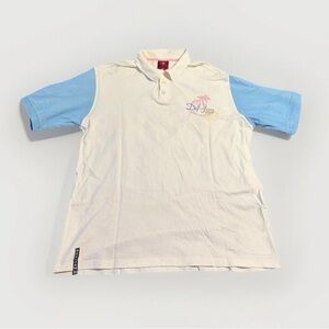 Vintage Def Jam University Polo Shirt 2XL Tour Del Caribe 84 Hip Hop Y2K Rare